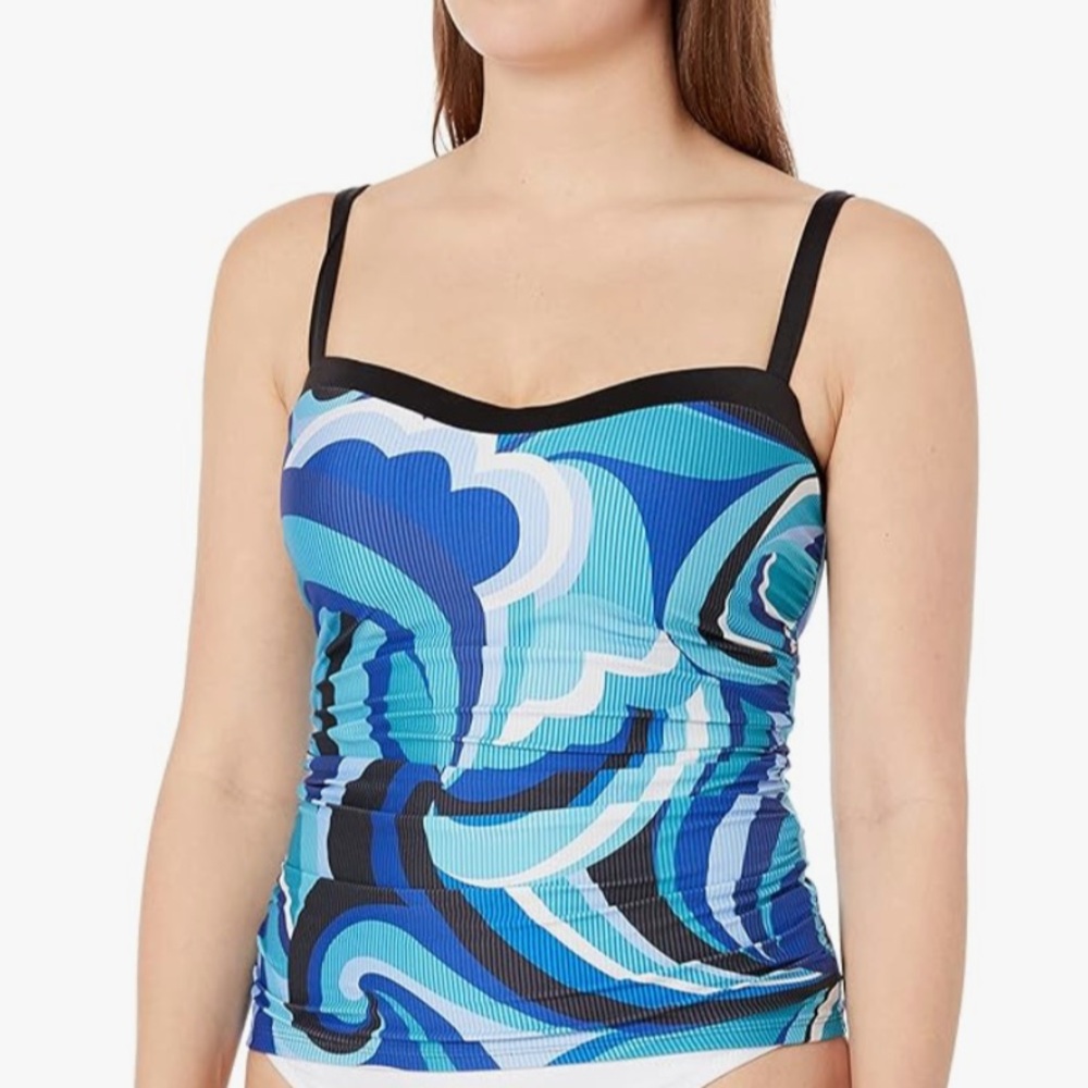 NWT 24th & Ocean Deluxe Bra Tankini Swim Top